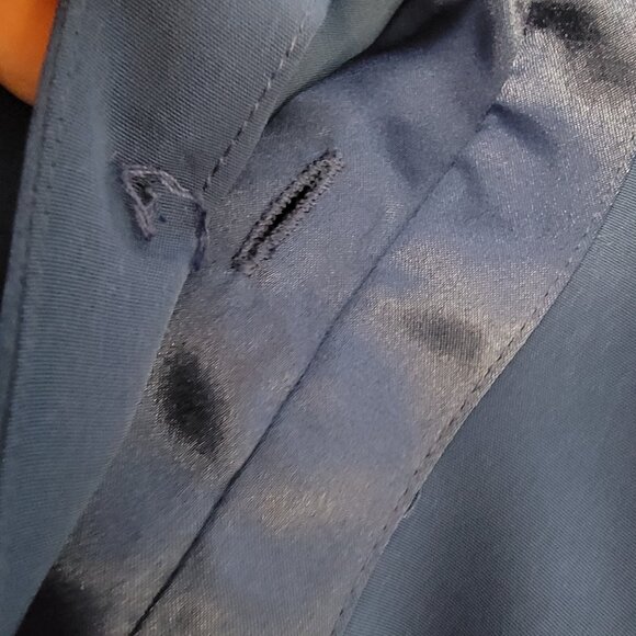 Christie & Jill Pajama Set Polyester‎ Button Up Shirt Blue Womens XL Vintage EUC - Picture 9 of 9